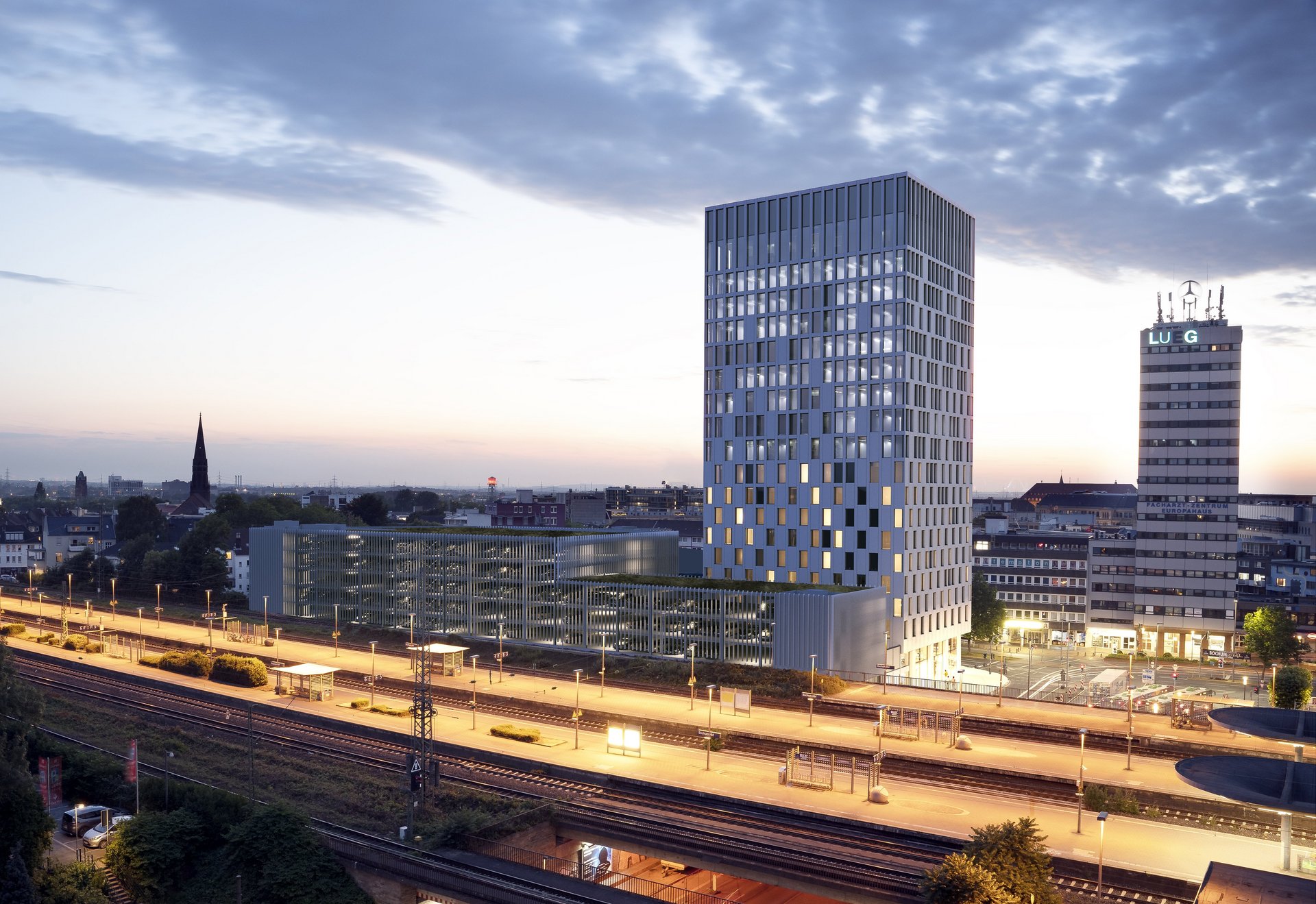 LIST Eco hat für den Bochum City Tower die klimatischen Risiken am Standort ermittelt.